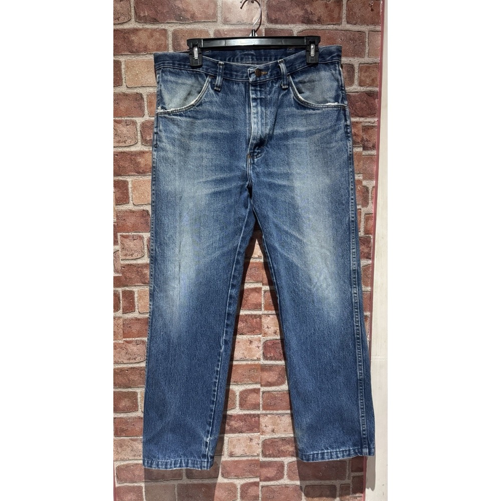 Vintage Rustler Denim Jeans Women's 34X30 Dark Wash Straight Leg Pockets‎